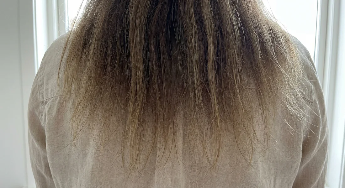 Zoom sur des pointes de cheveux affinées effet queue de rat