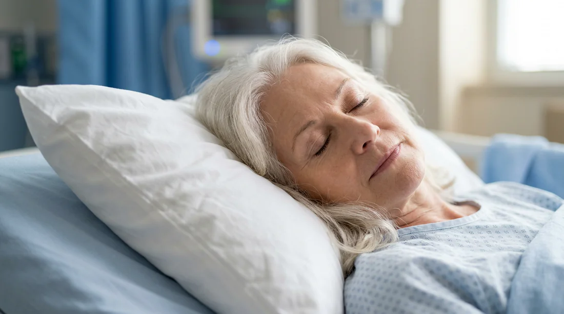 Patient au repos après une intervention dentaire