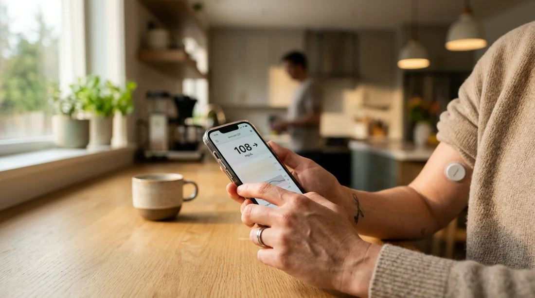 Utilisation d'un smartphone pour vérifier les données de glucose avec le Freestyle Libre 3