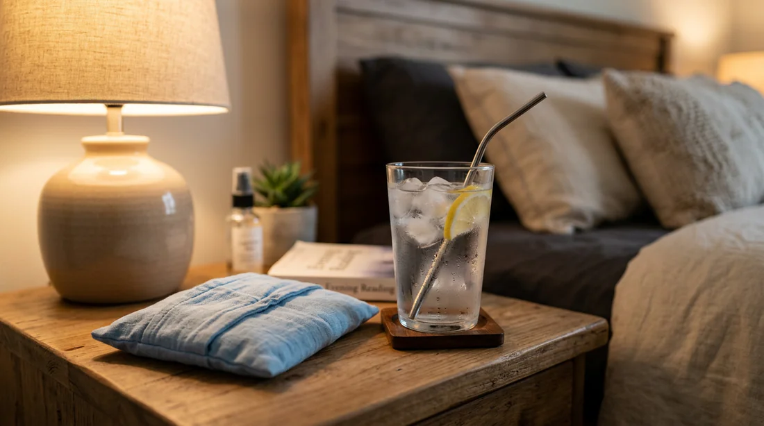 Verre d'eau glacée pour apaiser les douleurs et sensibilités dentaires